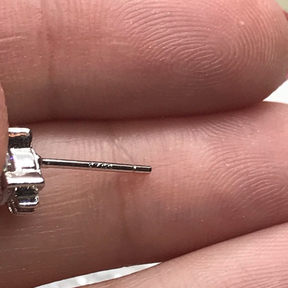 Sterling Silver 925 Cat Stud Earrings - Picture 5 of 5